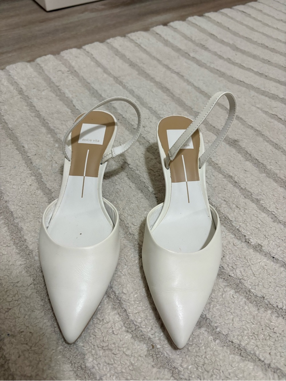 Dolce Vita Cream Pointed Slingback Flats